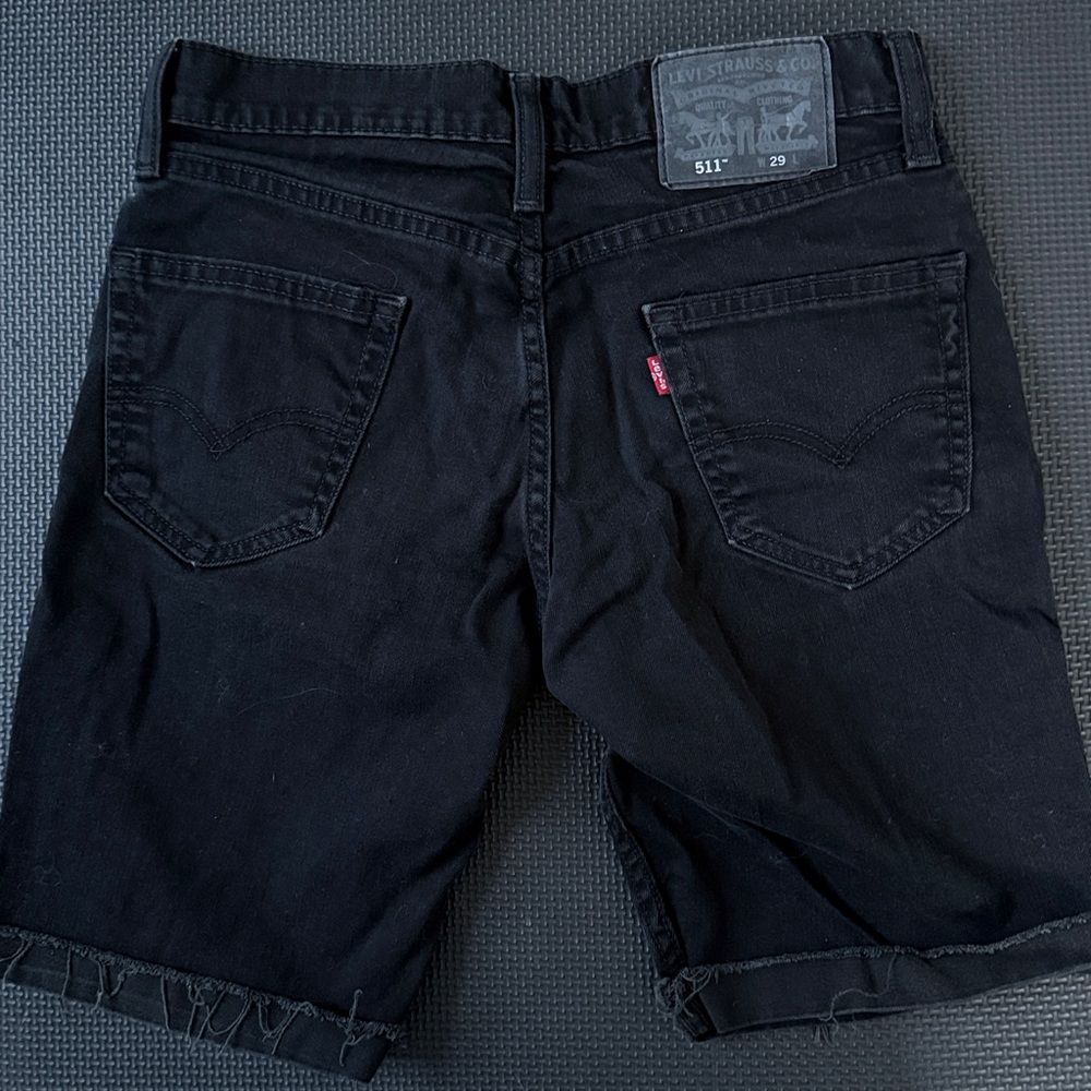 Levi's Men's Black Denim Shorts